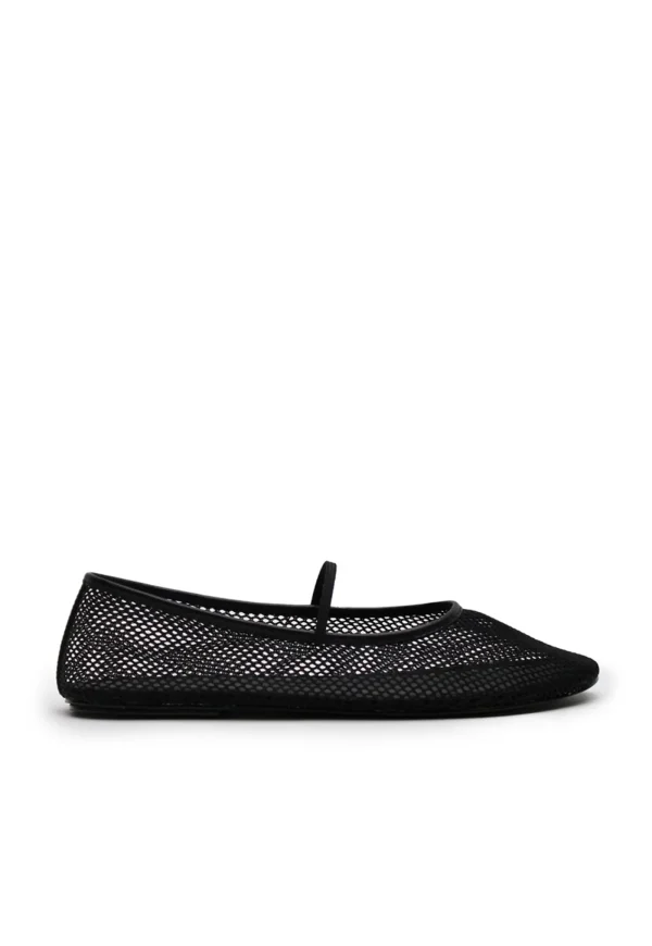 Fashion Net Ballet Flat - Black Women Footwear | Flats