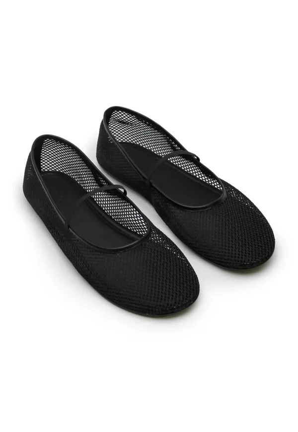 Fashion Net Ballet Flat - Black Women Footwear | Flats