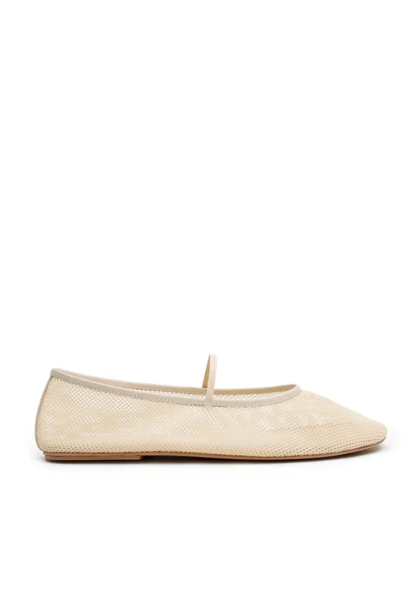Sale Net Ballet Flat - Cream Women Footwear | Flats