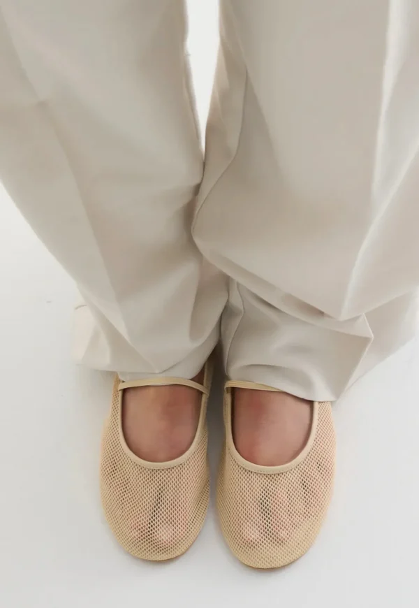Sale Net Ballet Flat - Cream Women Footwear | Flats