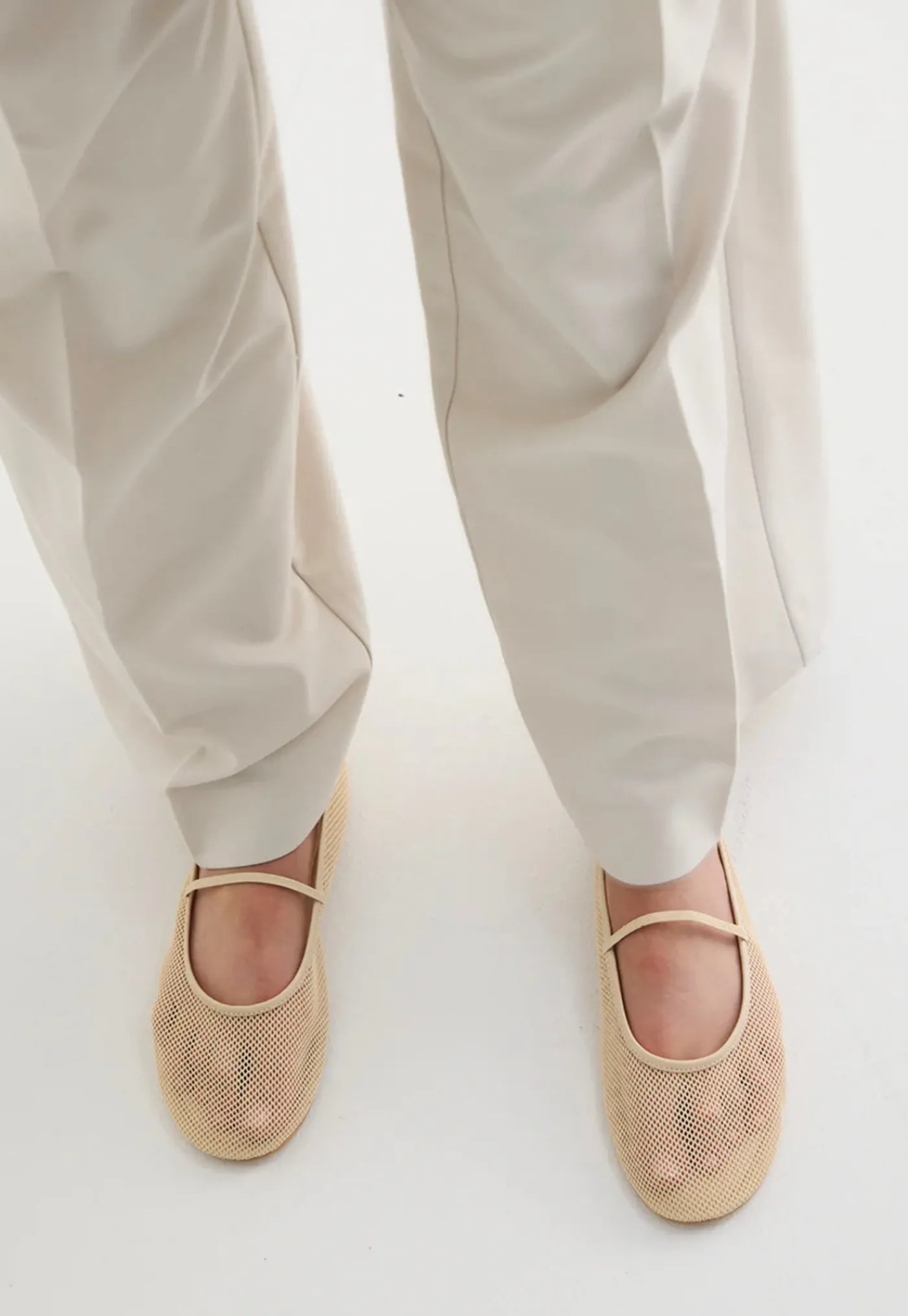 net_ballet_flat__cream_7.webp Sale Net Ballet Flat - Cream Women Footwear | Flats