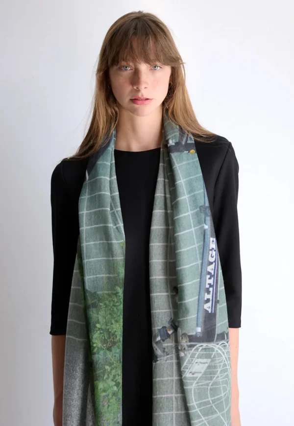 Outlet Nippori Wheels - Skinny Wool Scarf Women Scarves | Scarves