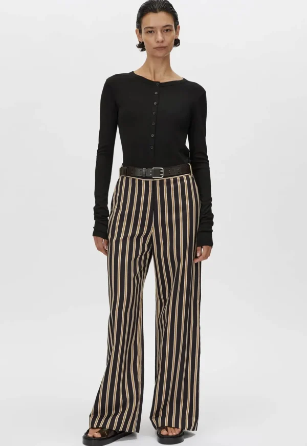 Hot Novella Pant - Black/Bronze Stripe Women Pants