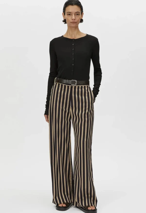 Hot Novella Pant - Black/Bronze Stripe Women Pants