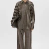 Online Novella Shirt - Black/Bronze Stripe Women Tops & Tees