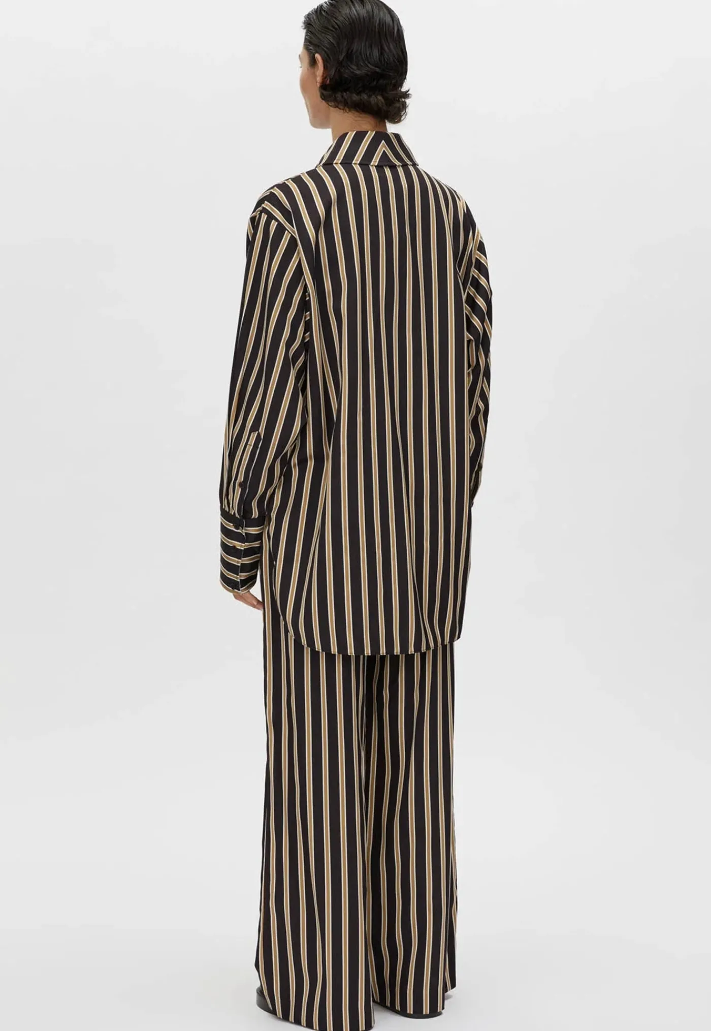 novella_shirt__blackbronz_5.webp Online Novella Shirt - Black/Bronze Stripe Women Tops & Tees
