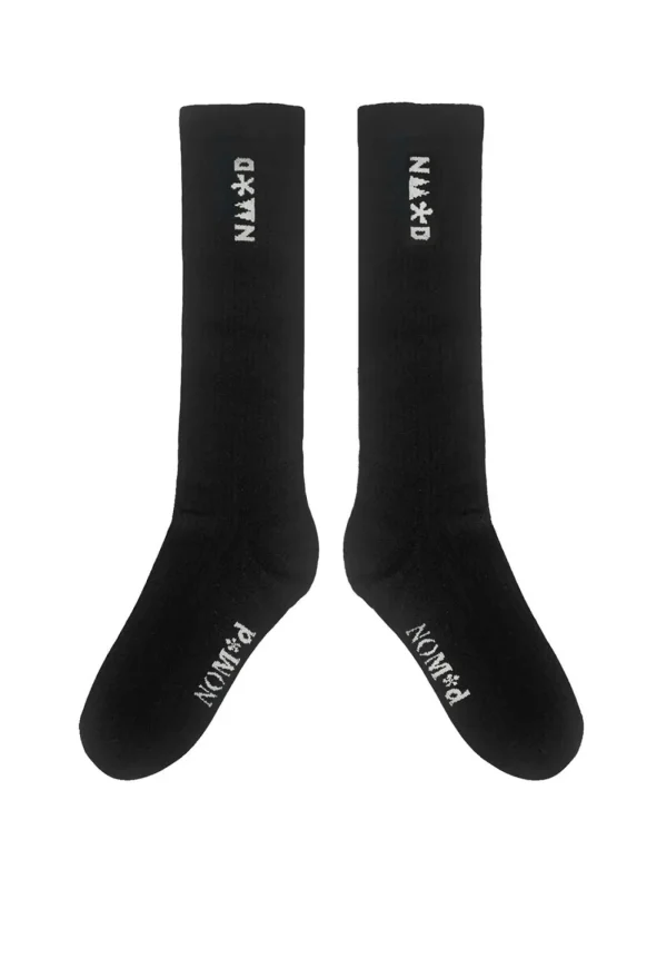 Fashion Nu Logo Knee High Sock - Black/Grey Women Socks | Socks