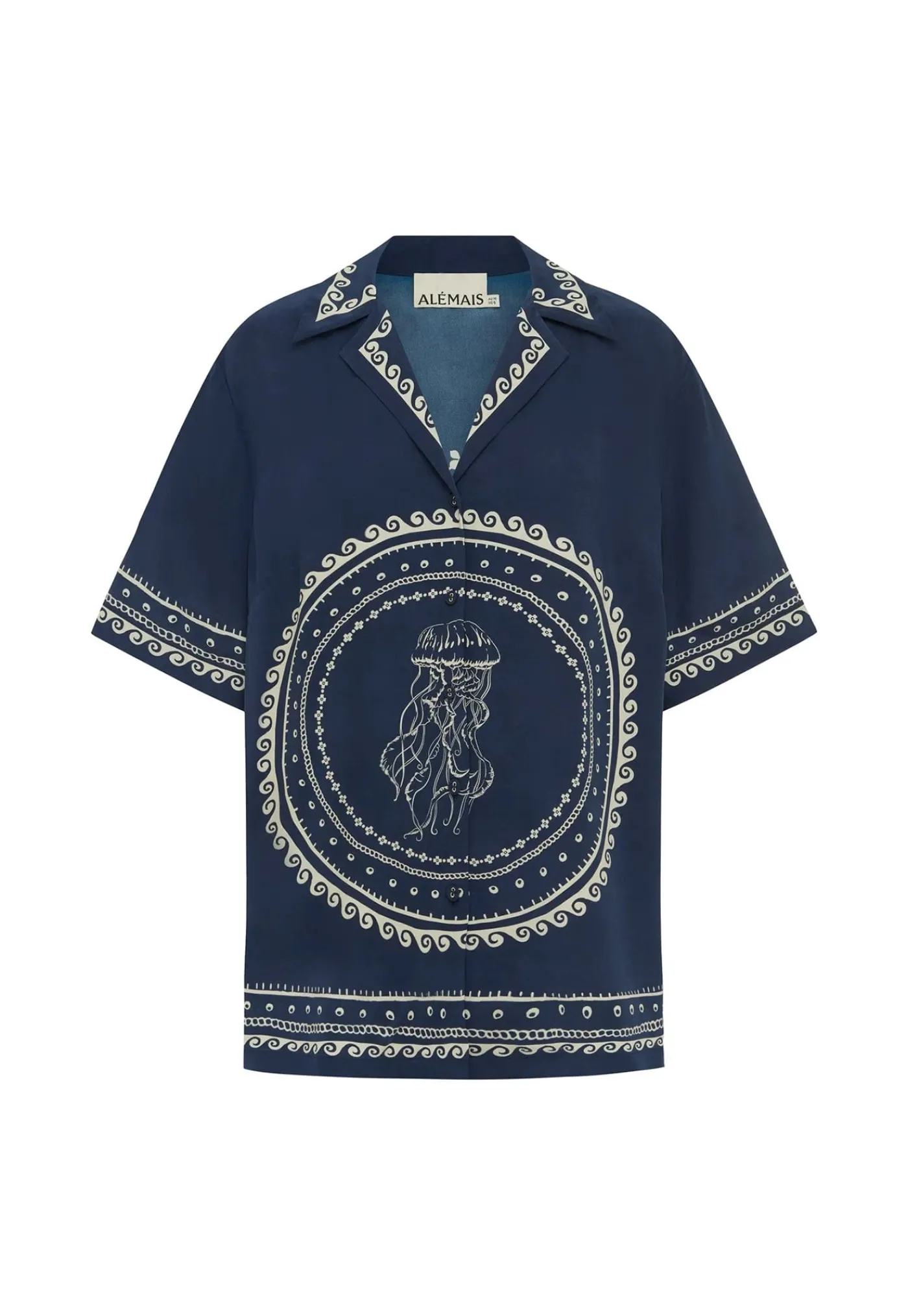 oceane_silk_shirt__blue_5.webp Discount Oceane Silk Shirt - Blue Women Tops & Tees