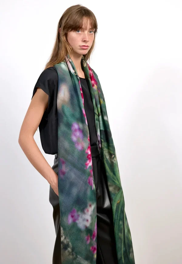Best Orchid Jungle Oversized Wool Scarf Women Scarves | Scarves