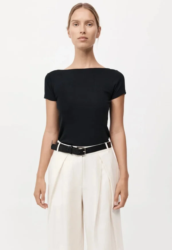 Hot Organic Cotton Ballet Top - Jet Black Women Tops & Tees