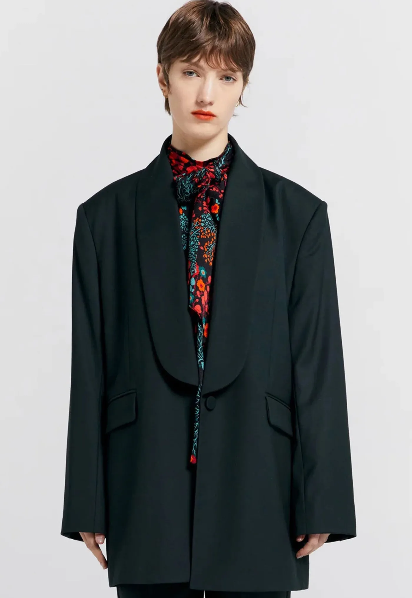 oversized_dinner_jacket___0.webp Sale Oversized Dinner Jacket - Dark Green Women Blazers & Jackets