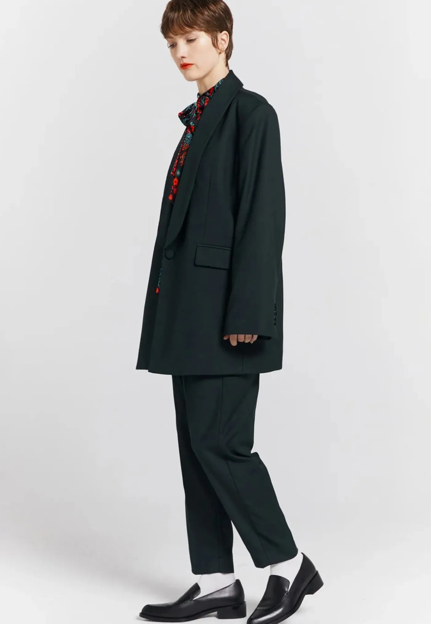 oversized_dinner_jacket___2.webp Sale Oversized Dinner Jacket - Dark Green Women Blazers & Jackets