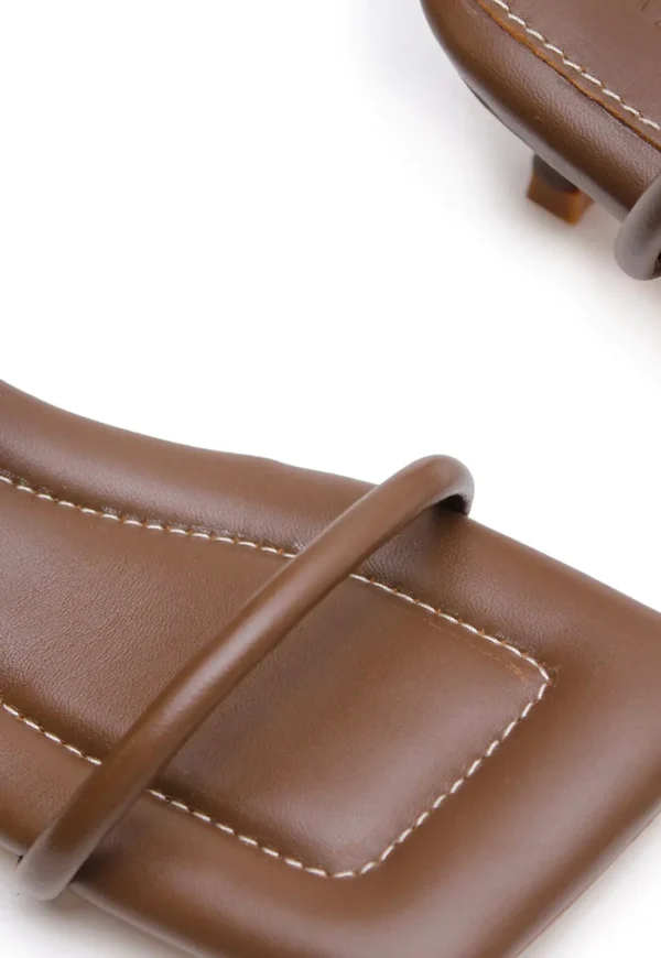 Hot Padded Kitten Heel - Walnut Women Heels | Footwear