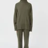 Discount Pascal Cashmere Blend Turtleneck - Army Green Women Knitwear