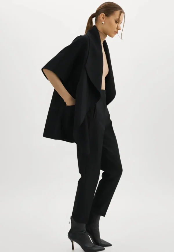 New Penelope Double Face Wool Coat - Black Women Coats