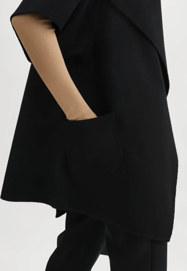 New Penelope Double Face Wool Coat - Black Women Coats