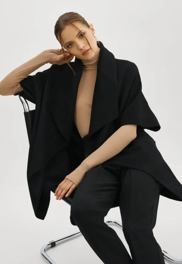 New Penelope Double Face Wool Coat - Black Women Coats