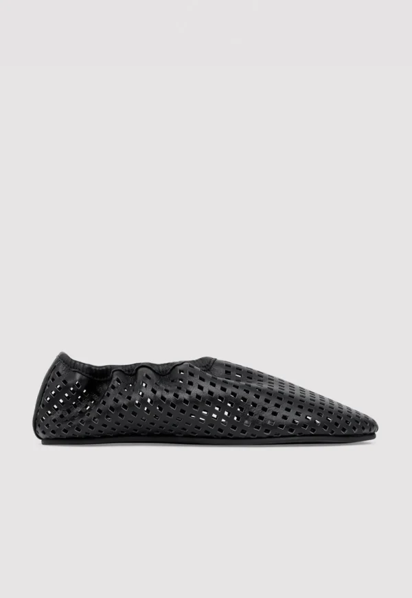 Outlet Perforated Ballet Flat - Black Women Footwear | Flats