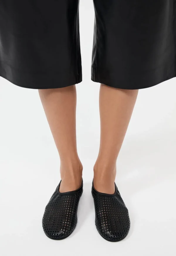 Outlet Perforated Ballet Flat - Black Women Footwear | Flats