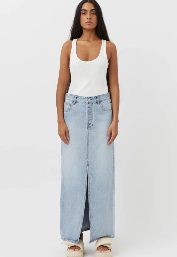 Hot Phoebe Maxi Skirt - Washed Blue Women Skirts | Denim