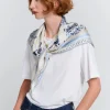 Best Porcelain Plate Classic Silk Scarf - Natural/Blue Women Scarves | Scarves