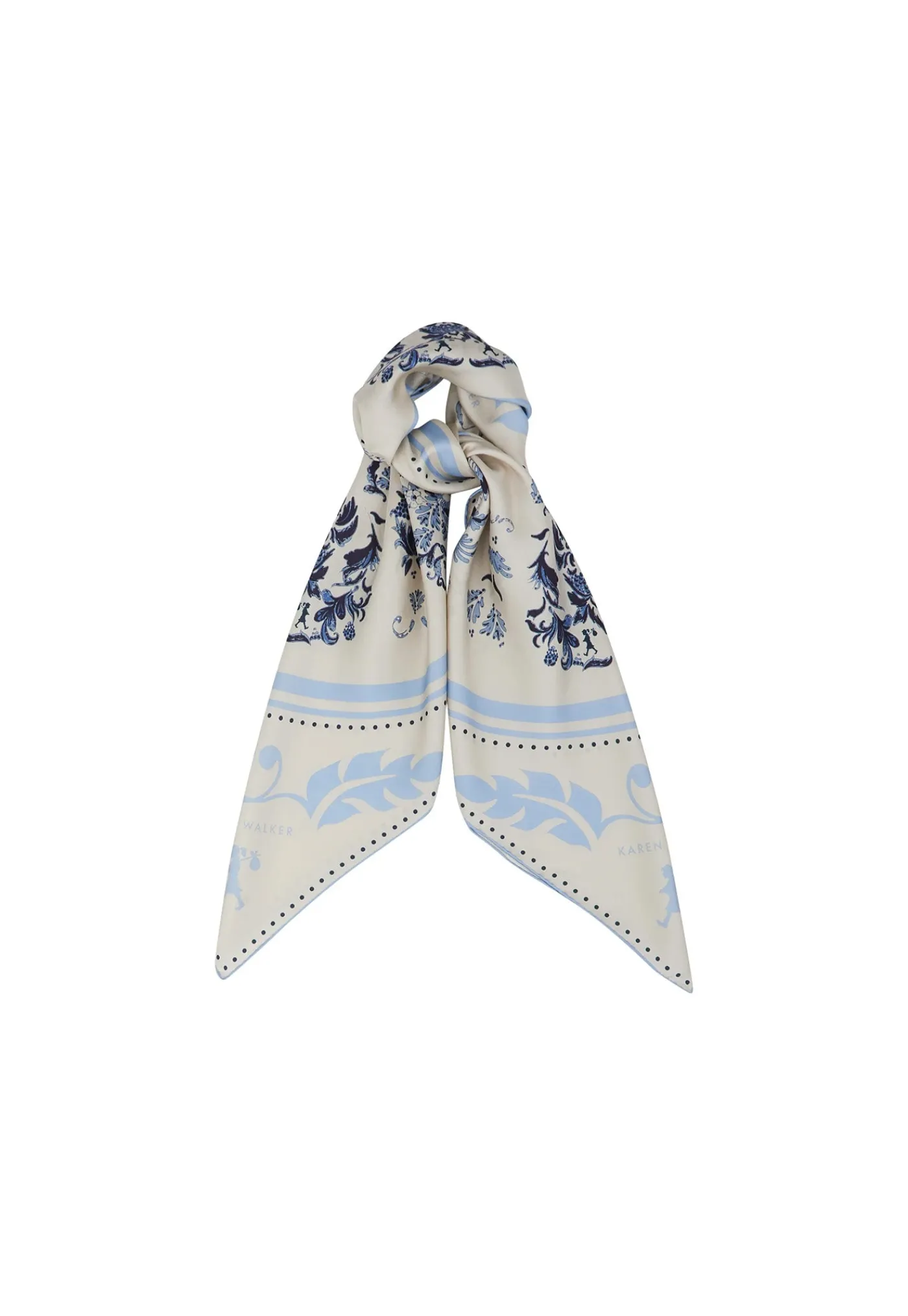 porcelain_plate_classic_s_2-1.webp Best Porcelain Plate Classic Silk Scarf - Natural/Blue Women Scarves | Scarves