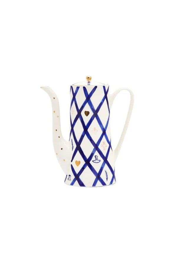 Fashion Rabbit Teapot - Blue/White Ceramics