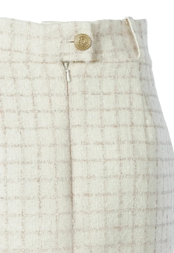 Outlet Regency Skirt - Ivory Sparkle Tweed Women Skirts