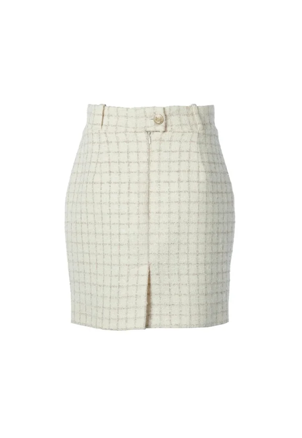 Outlet Regency Skirt - Ivory Sparkle Tweed Women Skirts