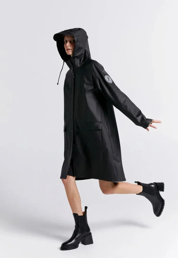 Discount Runaway Long Raincoat - Black Women Blazers & Jackets