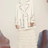 Fashion Sammy Embroidered Jacket - Cream Women Blazers & Jackets