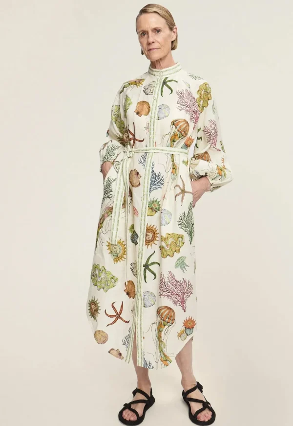 Online Sea House Shirtdress - Cream Women Dresses