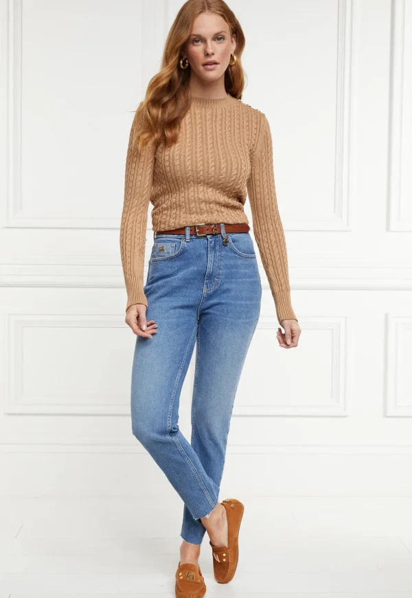 New Seattle Crew Knit - Dark Camel Women Tops & Tees | Knitwear