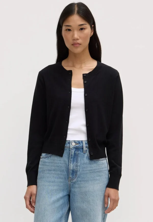 Hot Semra Cotton Cashmere Cardigan - Black Women Knitwear