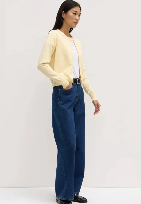 New Semra Cotton Cashmere Cardigan - Chamomile Women Knitwear