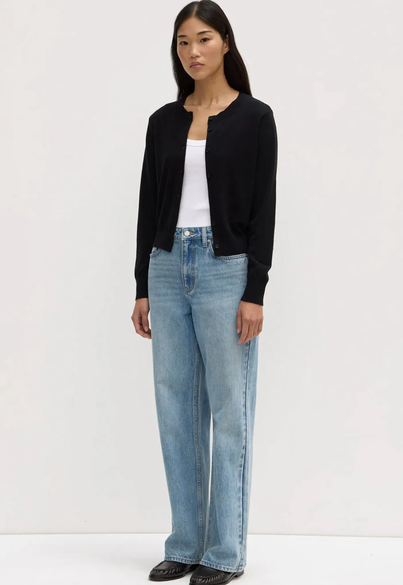 semra_cotton_cashmere_car_1.webp Hot Semra Cotton Cashmere Cardigan - Black Women Knitwear