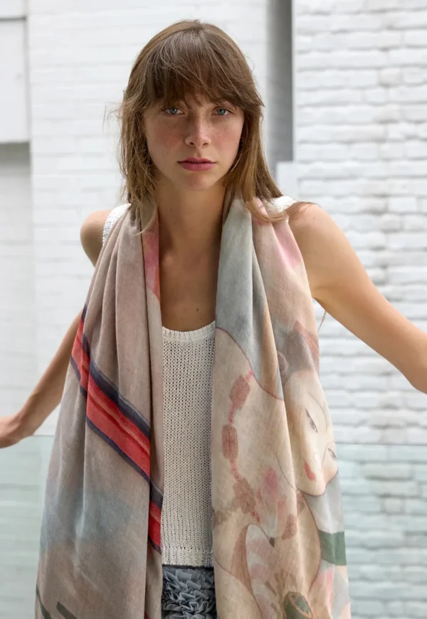 Outlet Senso-Ji Oversized Wool Scarf Women Scarves | Scarves