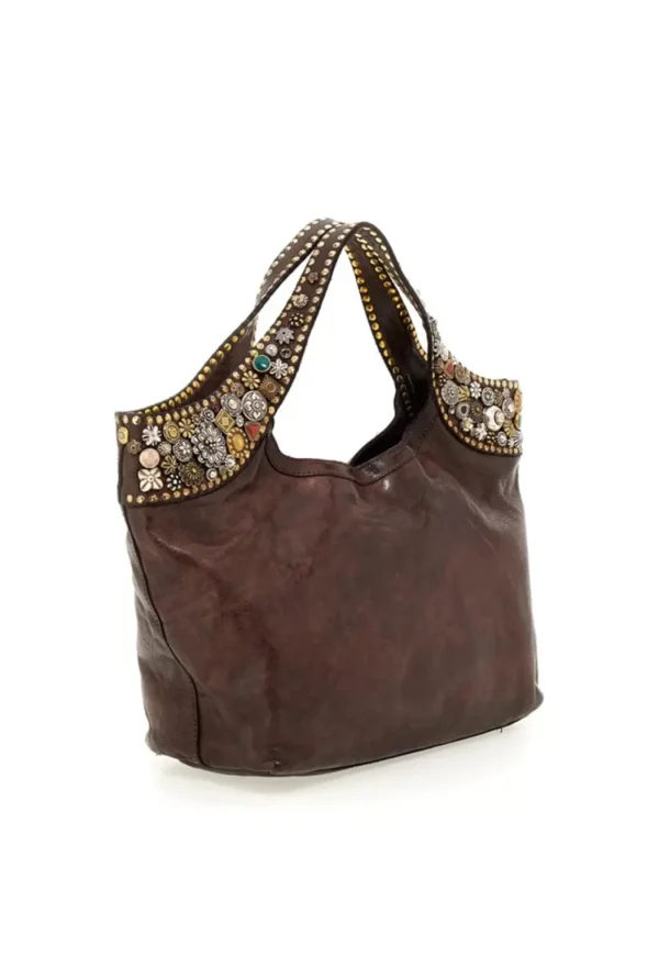 Clearance Shopping Bag Mix Studs - Brown Women Bags | Bags