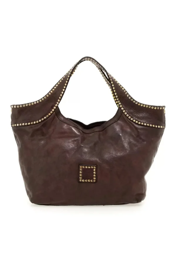 Clearance Shopping Bag Mix Studs - Brown Women Bags | Bags