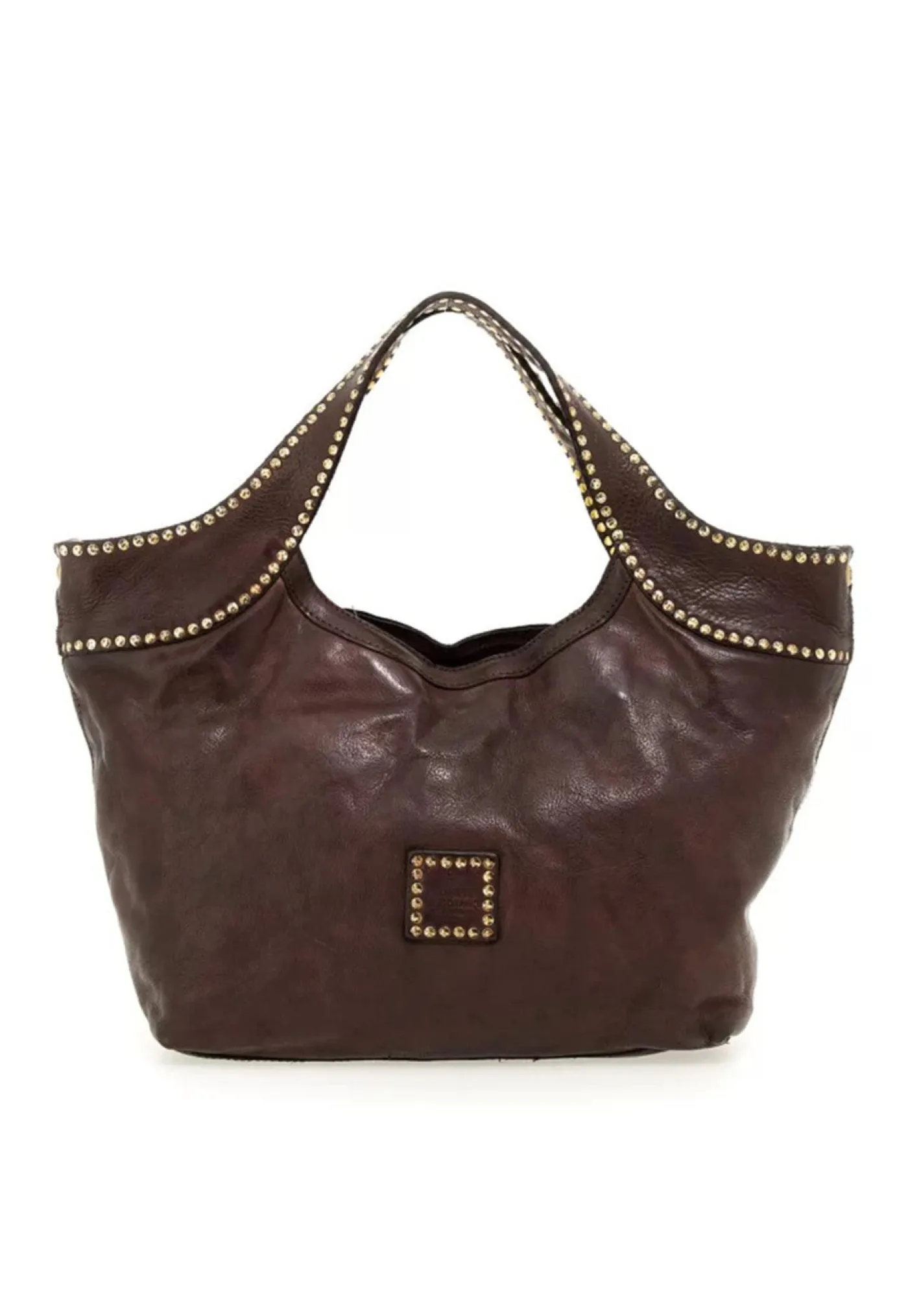 shopping_bag_mix_studs__b_2.webp Clearance Shopping Bag Mix Studs - Brown Women Bags | Bags