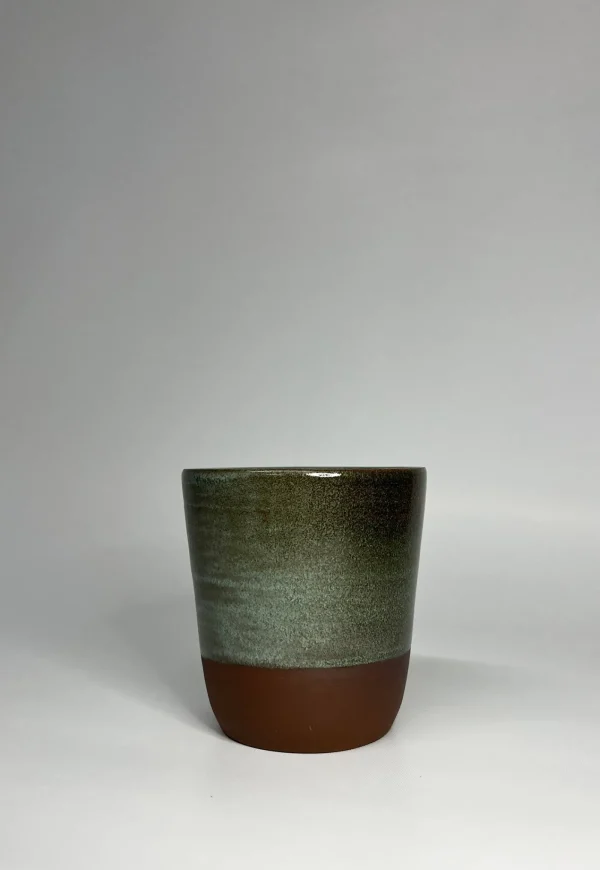 Online Small Tumbler - Green/Terracotta Ceramics