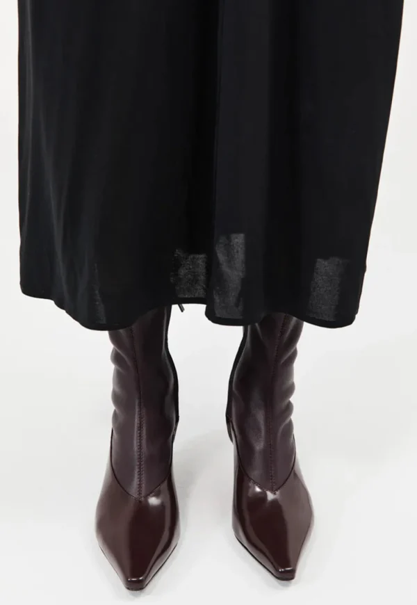 Outlet Sock Ankle Boot - Bordeaux Women Footwear | Boots