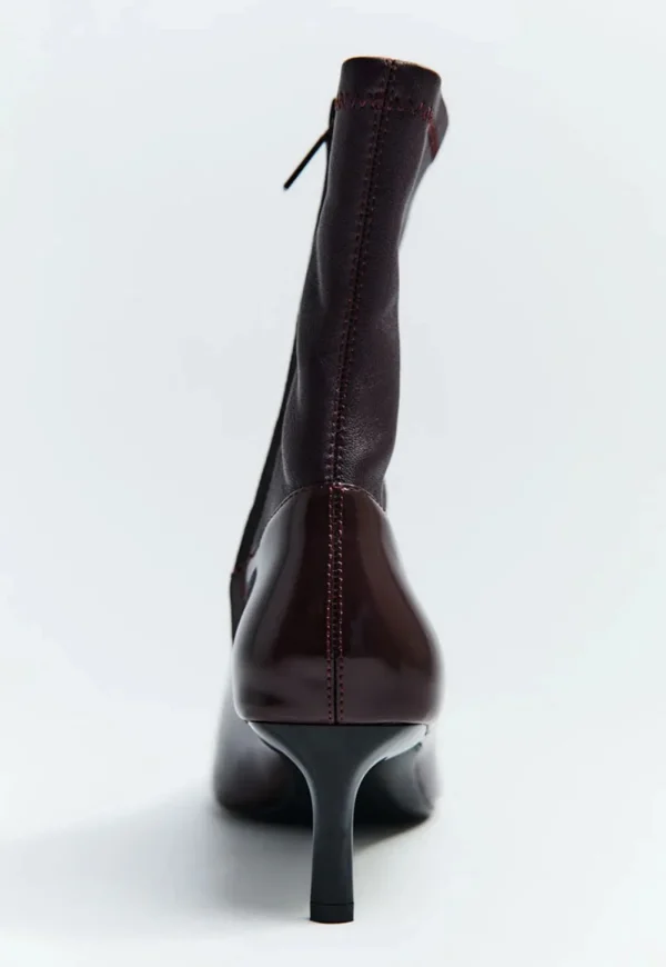 Outlet Sock Ankle Boot - Bordeaux Women Footwear | Boots