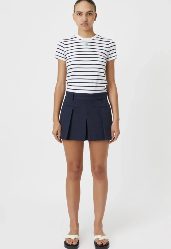 Clearance Sora Tee - White/Navy Women Tops & Tees