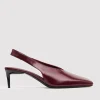 Outlet Square Toe Sling Back Heel - Plum Women Footwear | Heels