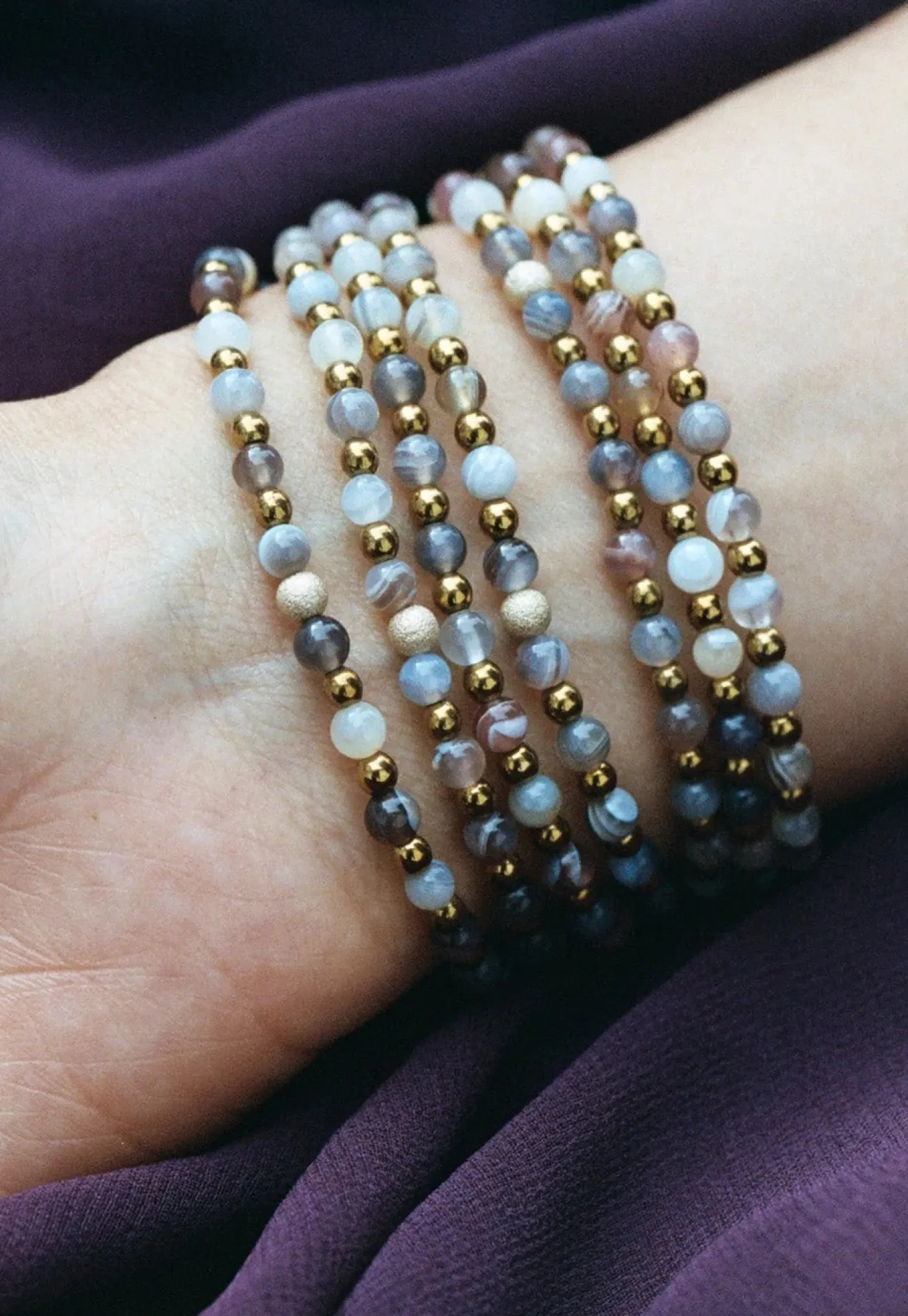 stardust_botswana_agate_b_2.webp Discount Stardust Botswana Agate Bracelet - Centauri Women Jewellery | Jewellery
