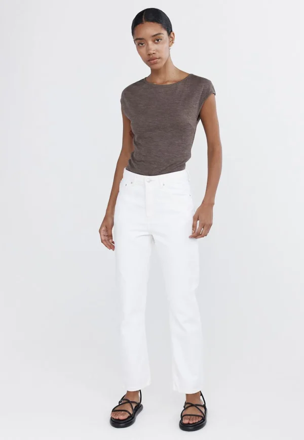 Fashion Straight Leg Jean - Ivory Women Denim