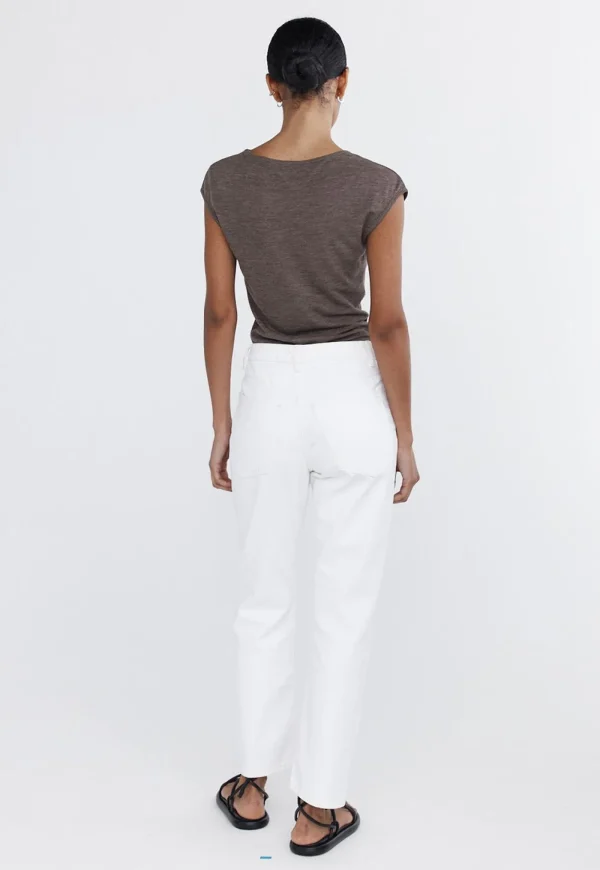 Fashion Straight Leg Jean - Ivory Women Denim