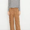 New Striped L/S Drop Shoulder Top - Enoki/Twilight Women Tops & Tees