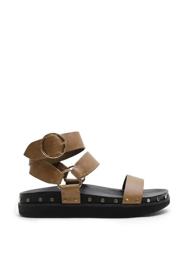 Discount Studded Sandals - Olive Women Footwear | Slides & Sandals